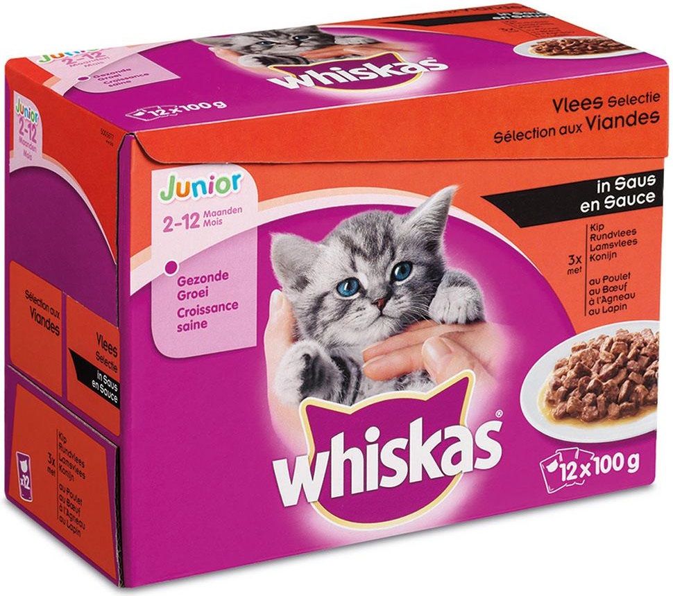 Whiskas - Junior - Vlees in Saus