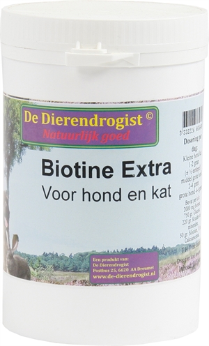 DIERENDROGIST BIOTINE POEDER+KRUIDEN VOOR HOND EN KAT