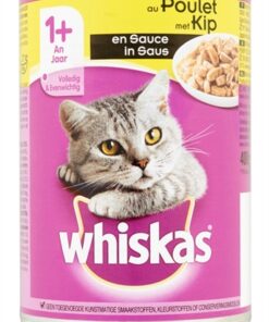 WHISKAS BLIK ADULT BROKJES IN SAUS KIP