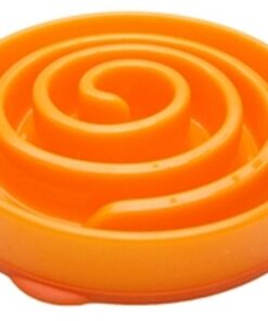 SLO-BOWL FEEDER MINI CORAL SPIRAAL ORANJE