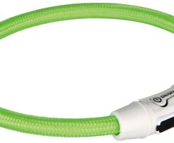 TRIXIE LICHTGEVENDE HALSBAND HOND FLASH USB TPU / NYLON GROEN
