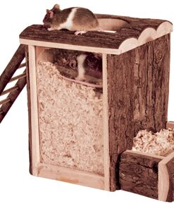 TRIXIE NATURAL LIVING SPEEL- EN GRAAFTOREN MUIS / DWERGHAMSTER