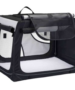 TRIXIE REISMAND VARIO DUBBEL ZWART / GRIJS