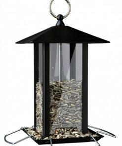 TRIXIE VOERDISPENSER LANTAARN METAAL ZWART