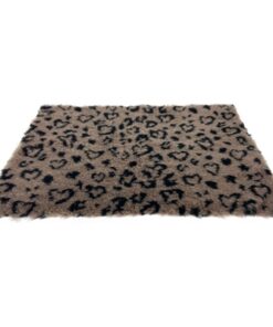 VETBED PRINT LUIPAARDPRINT BEIGE / ZWART GERECYCLED