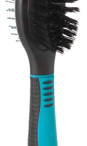 TRIXIE BORSTEL DUBBELZIJDIG DEKHAAR / ONDERWOL KUNSTSTOF ZWART / BLAUW