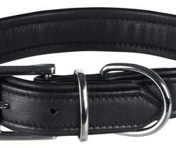 TRIXIE HALSBAND HOND ACTIVE COMFORT LEER ZWART