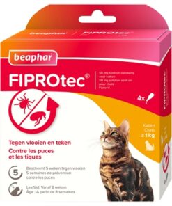 BEAPHAR FIPROTEC KAT TEGEN VLOOIEN & TEKEN