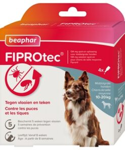 BEAPHAR FIPROTEC HOND TEGEN TEKEN EN VLOOIEN