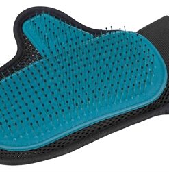 TRIXIE VERZORGINGSHANDSCHOEN MET METALEN PINNEN GROEN / ZWART