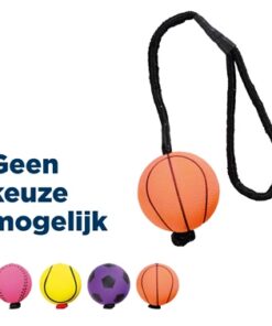 TRIXIE SPORTBAL AAN TOUW SCHUIMRUBBER DRIJVEND ASSORTI