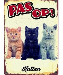 PLENTY GIFTS WAAKBORD BLIK KATTEN