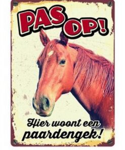 PLENTY GIFTS WAAKBORD BLIK PAARD