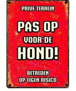 PLENTY GIFTS WAAKBORD BLIK PAS OP VOOR DE HOND