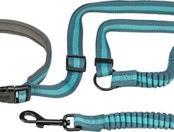 TRIXIE HONDENRIEM JOGGINGLIJN PETROL / AQUA