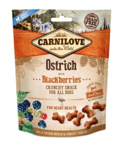 CARNILOVE CRUNCHY SNACK STRUISVOGEL / ZWARTE BES
