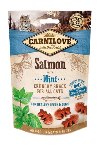 CARNILOVE CRUNCHY SNACK ZALM / MUNT