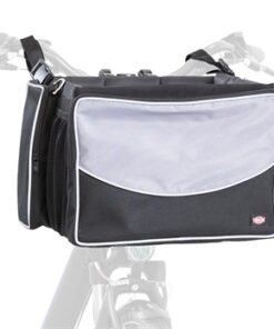 TRIXIE FIETSMAND VOOR AAN STUUR NYLON ZWART / GRIJS