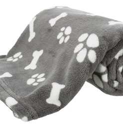 TRIXIE HONDENDEKEN KENNY FLEECE BOT / POOTJES GRIJS