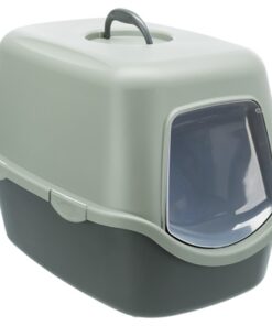 TRIXIE BE ECO GERECYCLED KATTENBAK VICO MET KAP ANTRACIET/GROEN