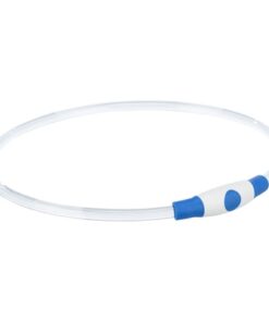 TRIXIE LICHTGEVENDE HALSBAND USB FLASH LIGHT OPLAADBAAR TPU BLAUW