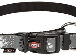 TRIXIE HALSBAND HOND SILVER REFLECT ZWART / ZILVERGRIJS