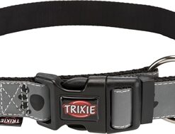 TRIXIE HALSBAND HOND SILVER REFLECT ZWART / ZILVERGRIJS