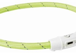 TRIXIE LICHTGEVENDE HALSBAND HOND FLASH USB TPU / NYLON GROEN
