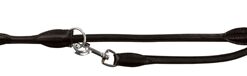 TRIXIE HONDENRIEM ACTIVE VERSTELBAAR RONDGENAAID LEER ZWART