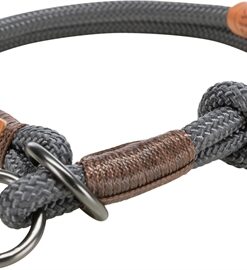 TRIXIE HALSBAND HOND BE NORDIC HALFSLIP DONKERGRIJS / BRUIN