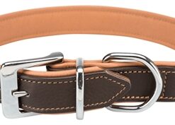 TRIXIE HALSBAND HOND ACTIVE COMFORT LEER BRUIN / LICHTBRUIN