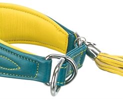 TRIXIE HALSBAND HOND ACTIVE COMFORT VOOR WINDHONDEN LEER PETROL