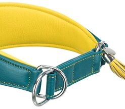 TRIXIE HALSBAND HOND ACTIVE COMFORT VOOR WINDHONDEN LEER PETROL