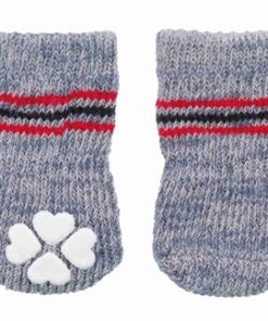 TRIXIE HONDENSOKKEN ANTI-SLIP GRIJS