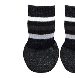TRIXIE HONDENSOKKEN ANTI-SLIP MET RUBBERLAAG RONDOM ZWART