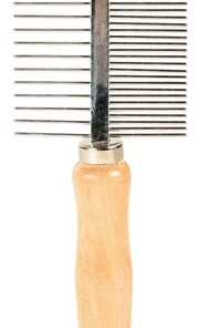 TRIXIE KAM 2-ZIJDIG MIDDEL / GROF HOUT / METALEN TANDEN