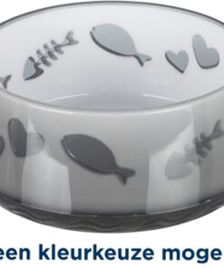 TRIXIE VOERBAK / WATERBAK VIS / HART KUNSTSTOF / RUBBERRING ASSORTI