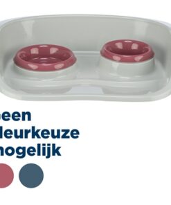 TRIXIE VOERBAK STATION KUNSTSTOF GRIJS /  ASSORTI