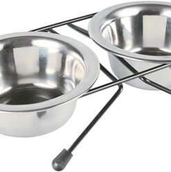 TRIXIE VOER / WATERBAK-SET RVS / METAAL