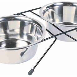 TRIXIE VOER / WATERBAK-SET RVS / METAAL