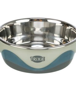 TRIXIE VOERBAK RVS / SILICONE WIT / GRIJS / BLAUW
