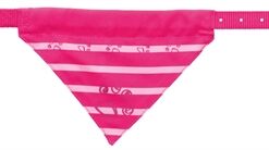 TRIXIE HALSBAND HOND NYLON MET DOEK FUCHSIA