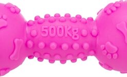 TRIXIE VINYL HALTER MET GELUID ROZE