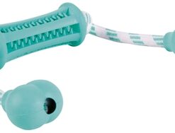 TRIXIE DENTA FUN NATUURRUBBER STICK MET MUNTSMAAK AAN KOORD