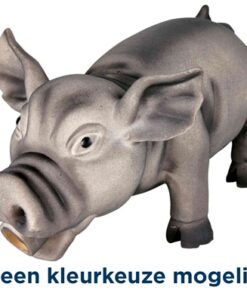 TRIXIE LATEX / POLYESTERVLIES VARKEN MET DIERENGELUID  ASSORTI