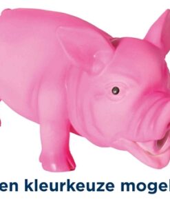 TRIXIE LATEX / POLYESTERVLIES VARKEN MET DIERENGELUID  ASSORTI