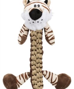 TRIXIE PLUCHE / POLYESTER TIJGER MET GEVLOCHTEN LIJF EN GELUID