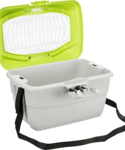 TRIXIE VERVOERSBOX CAPRI KONIJNEN KUNSTSTOF GRIJS/GROEN