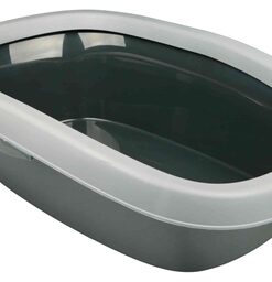 TRIXIE KATTENBAK CARLO MET RAND DONKERGRIJS / LICHTGRIJS