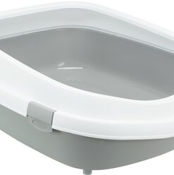 TRIXIE KATTENBAK PRIMO MET RAND GRIJS / WIT